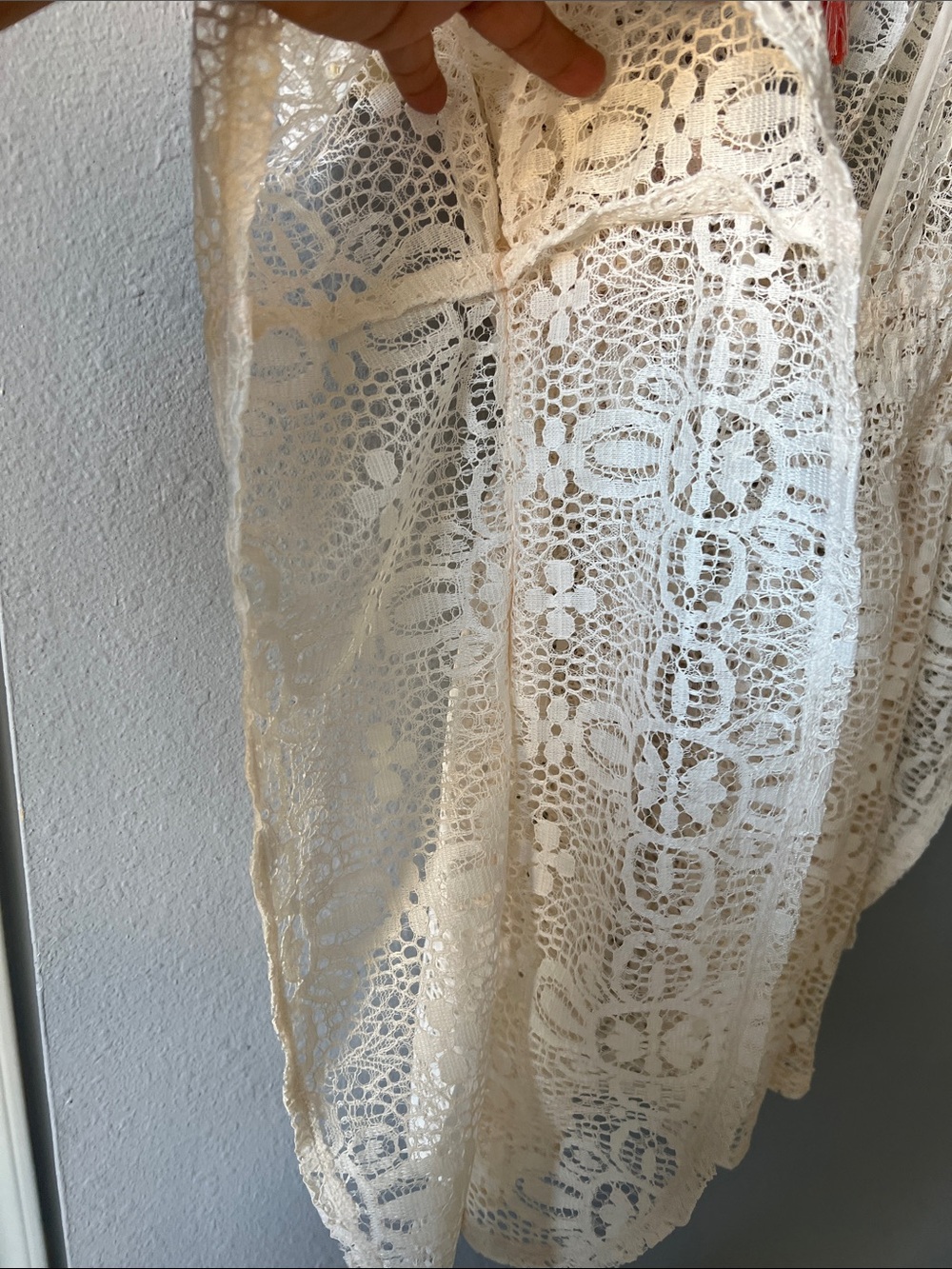 Xhilaration Cream Lace V-Neck Swim Cover-Up - Picture 5 of 6